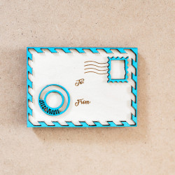 Drvena kuverta za poklon karticu