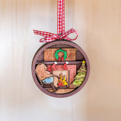 Drveni ukras za bor Medo