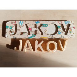 Personalizirana drvena slagalica s imenom | Mak Laser Studio