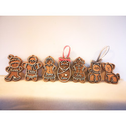 Drvena kuglica Gingerbread s imenom | Mak Laser Studio